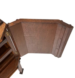 Art Deco Amsterdamse School Oak Pedestal Desk, 1920s